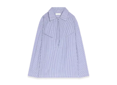 DRIES VAN NOTEN Popover Cotton Shirt "Navy"