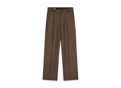 DRIES VAN NOTEN Straight Wool Pants "Mud"