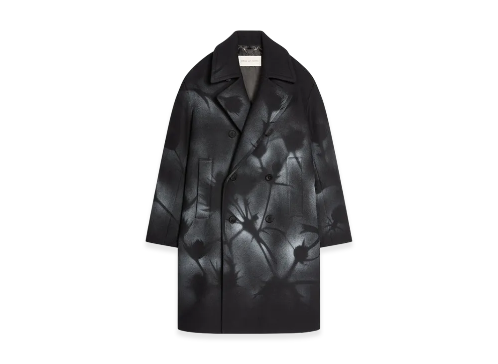 DRIES VAN NOTEN Wool Caban Coat "Black"
