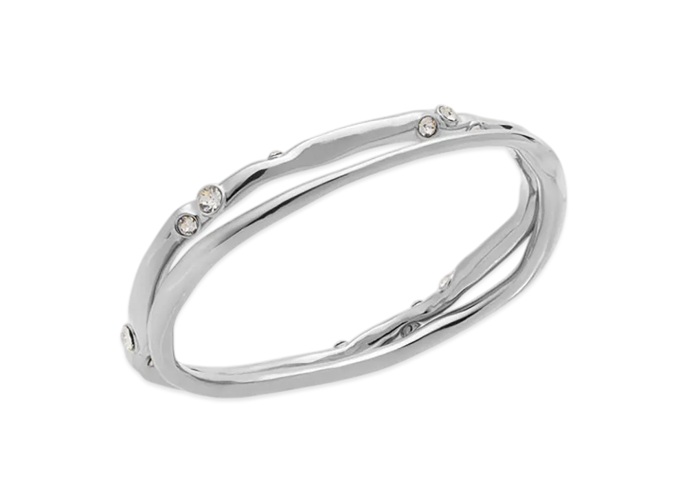 DRIES VAN NOTEN Women's Embellished Cuffs "Silver"