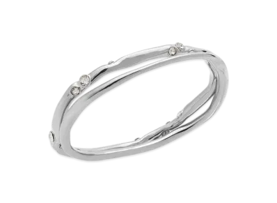 DRIES VAN NOTEN Women's Embellished Cuffs "Silver"