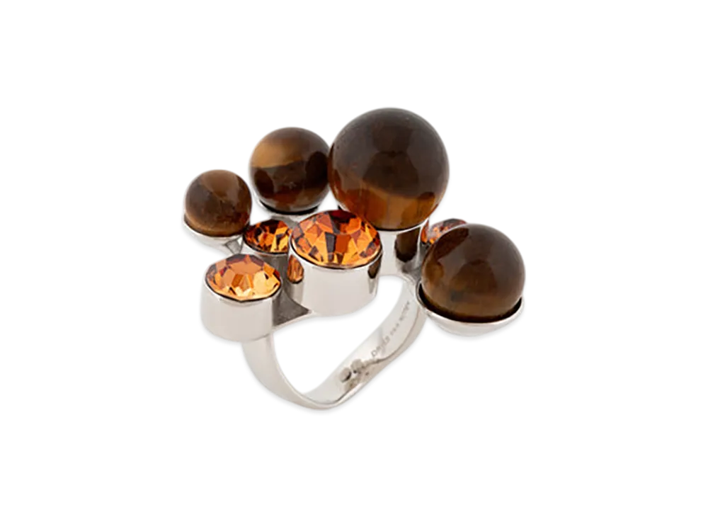 DRIES VAN NOTEN Women's Ornamented Ring "Tiger-eye"