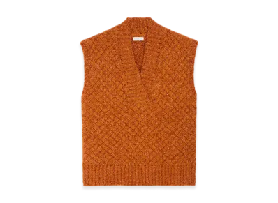 DRIES VAN NOTEN Women's Metallized Knit Sweater "Light rust"