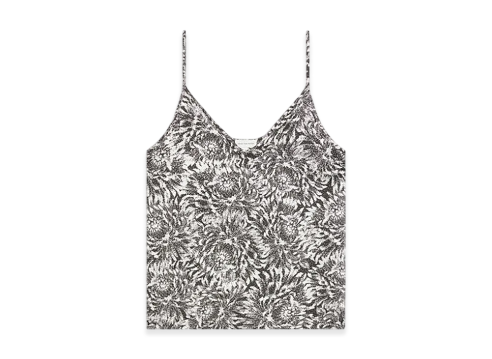 DRIES VAN NOTEN Women's Printed Silk Top "Ecru"