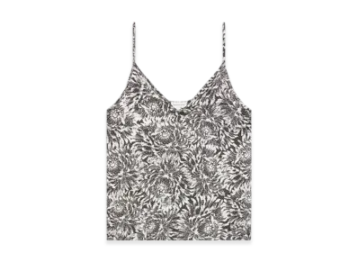 DRIES VAN NOTEN Women's Printed Silk Top "Ecru"
