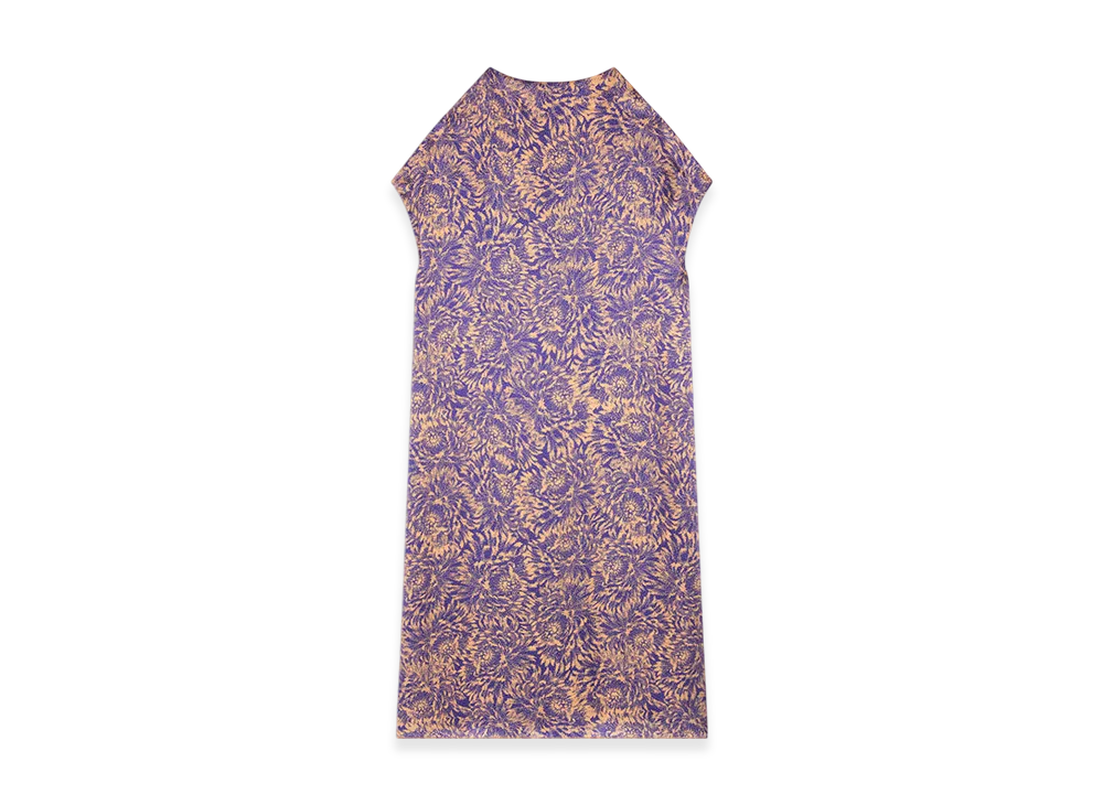 DRIES VAN NOTEN Women's Printed Silk Dress "Peach"
