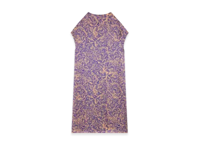 DRIES VAN NOTEN Women's Printed Silk Dress "Peach"