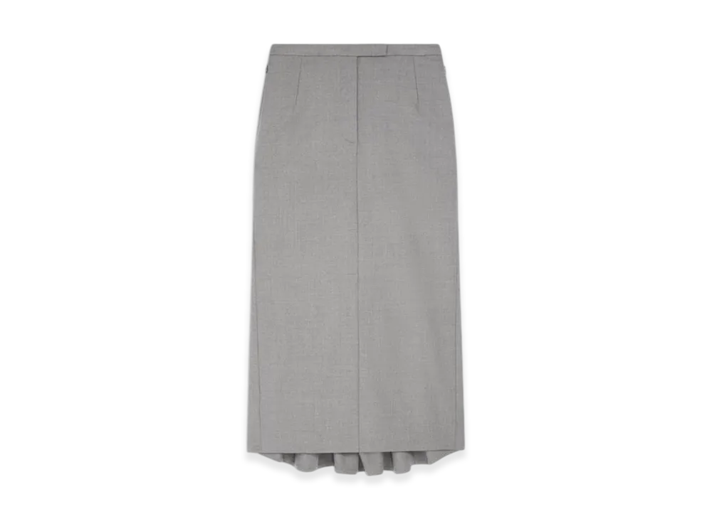 DRIES VAN NOTEN Women's Tailored Wool Skirt "Grey"