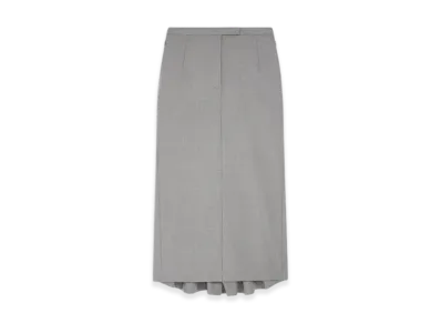 DRIES VAN NOTEN Women's Tailored Wool Skirt "Grey"