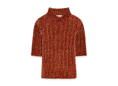 DRIES VAN NOTEN Women's Short Sleeved Sweater "Peach"