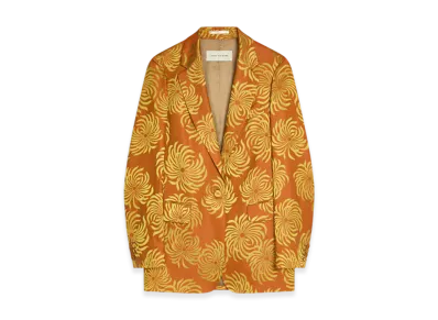 DRIES VAN NOTEN Women's Jacquard Blazer "Orange"