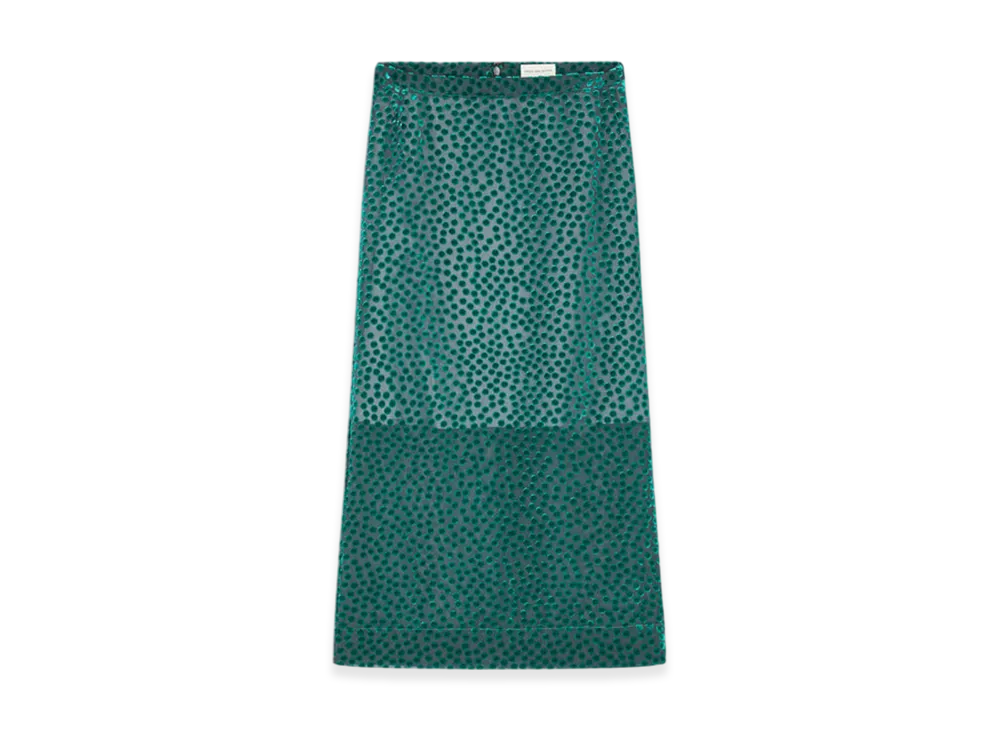 DRIES VAN NOTEN Women's Devore Skirt "Turquoise"