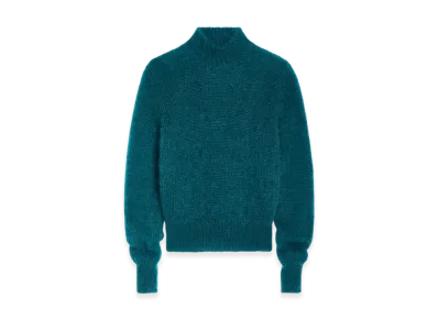 DRIES VAN NOTEN Women's Mohair Sweater "Petrol"