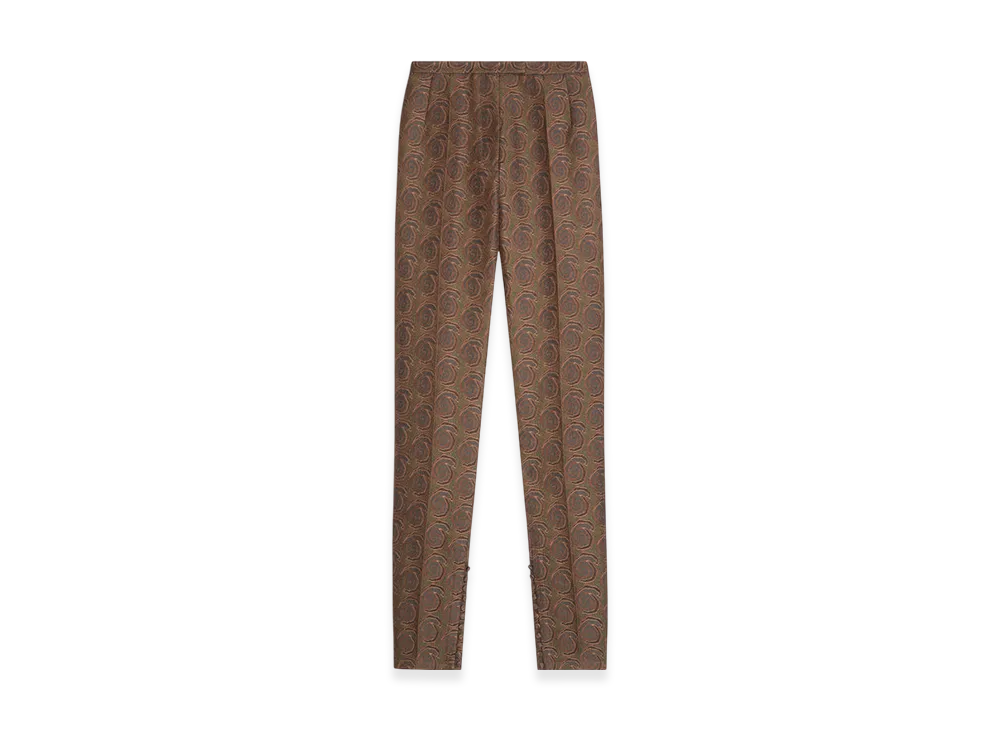 DRIES VAN NOTEN Women's Fitted Jacquard Pants "Bottle"