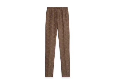 DRIES VAN NOTEN Women's Fitted Jacquard Pants "Bottle"