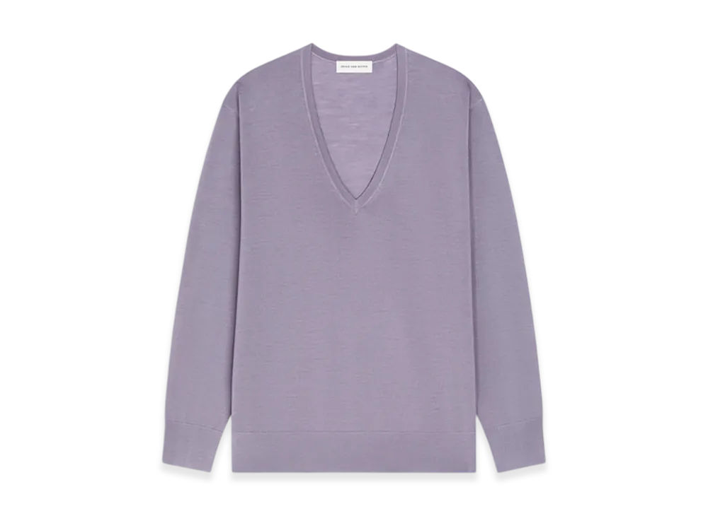 DRIES VAN NOTEN Women's Merino Wool Sweater "Mauve"