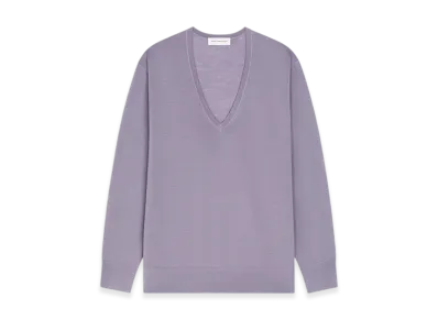 DRIES VAN NOTEN Women's Merino Wool Sweater "Mauve"
