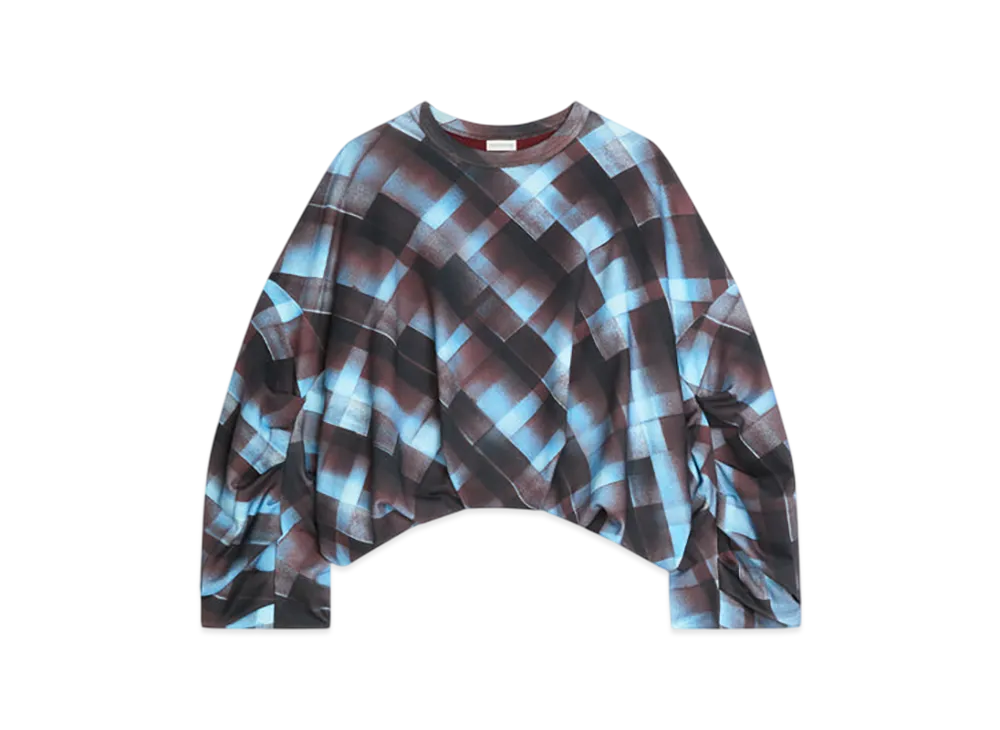 DRIES VAN NOTEN Women's Draped Sweatshirt "Burgundy"