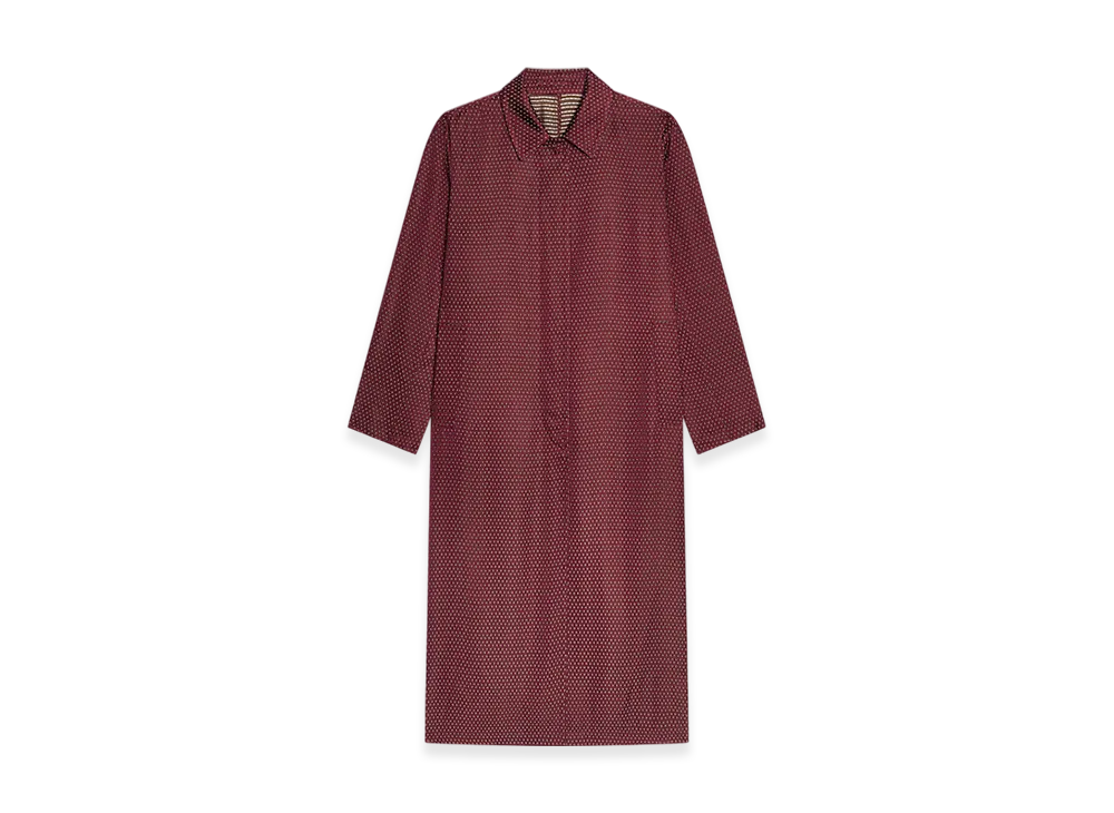 DRIES VAN NOTEN Women's Jacquard Mac "Burgundy"