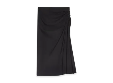 DRIES VAN NOTEN Women's Draped Jersey Skirt "Black"