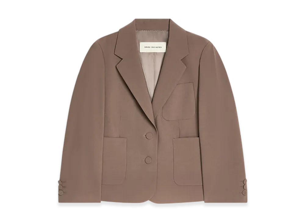 DRIES VAN NOTEN Women's Cropped Blazer "Taupe"