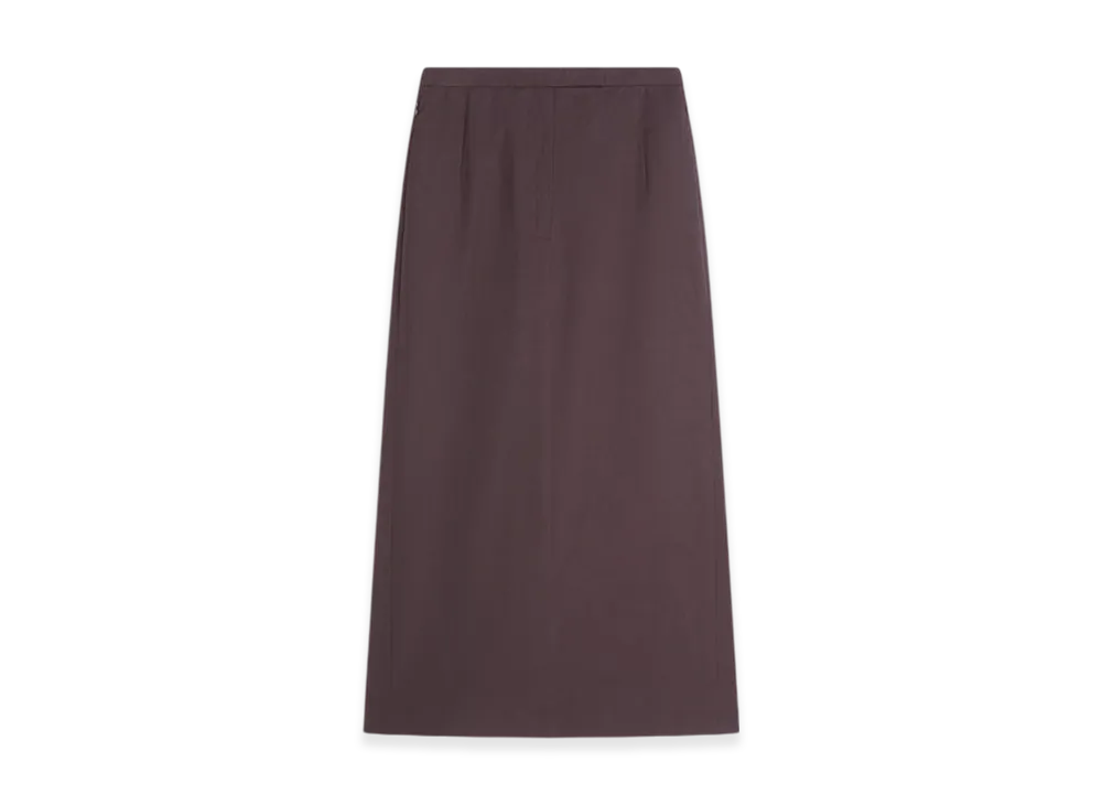 DRIES VAN NOTEN Women's Tailored Cotton Poplin Skirt "Dark brown"