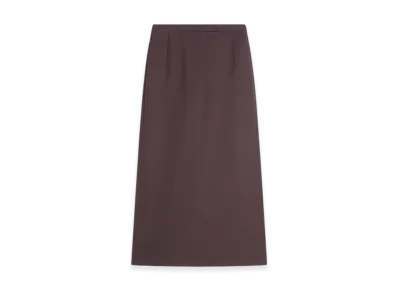DRIES VAN NOTEN Women's Tailored Cotton Poplin Skirt "Dark brown"