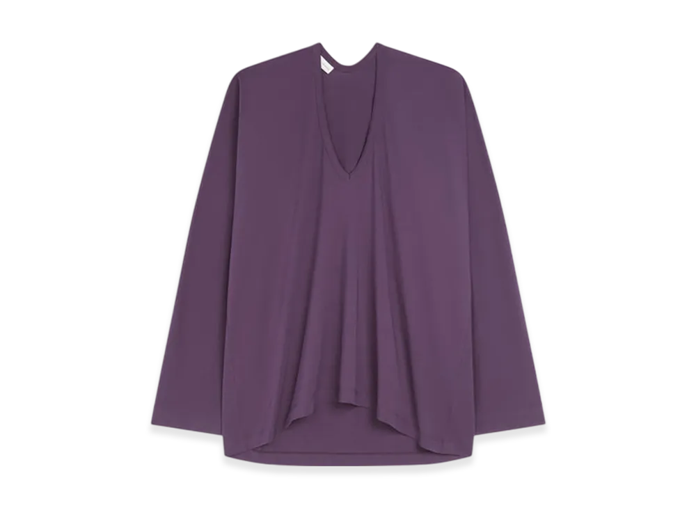 DRIES VAN NOTEN Women's V-Neck Tee "Dark purple"
