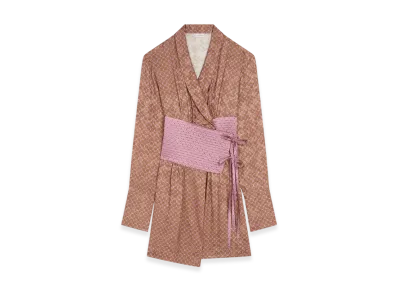 DRIES VAN NOTEN Women's Jacquard Robe Top "Peach"