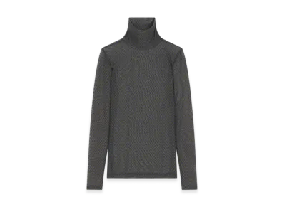 DRIES VAN NOTEN Women's Printed Turtleneck Tee "Navy"