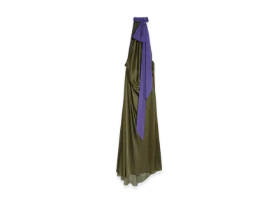 DRIES VAN NOTEN Women's Silk Evening Dress "Khaki"