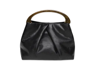 DRIES VAN NOTEN Women's Small Pleated Leather Bag "Black"
