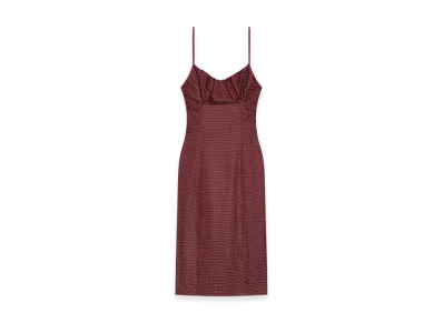 DRIES VAN NOTEN Women's Jacquard Slip Dress "Burgundy"