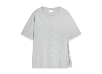 DRIES VAN NOTEN Women's Buttoned Cotton Tee "Grey melange"