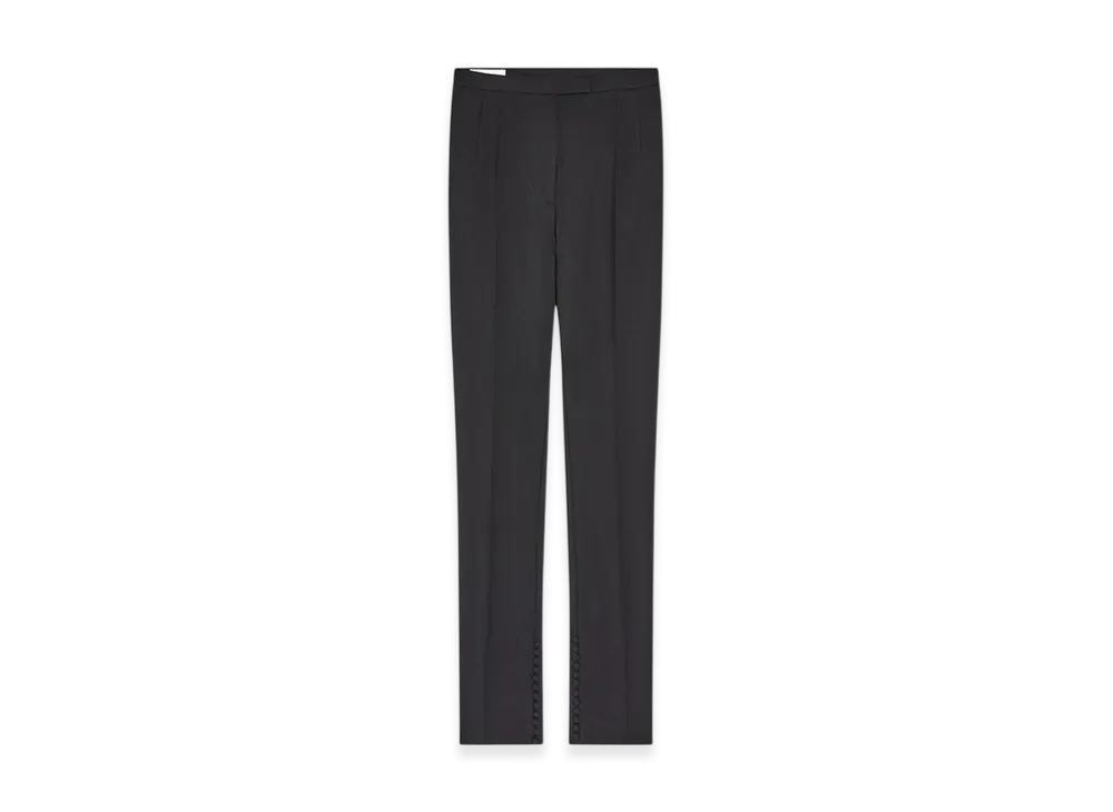 DRIES VAN NOTEN Women's Fitted Wool Mohair Pants "Black"