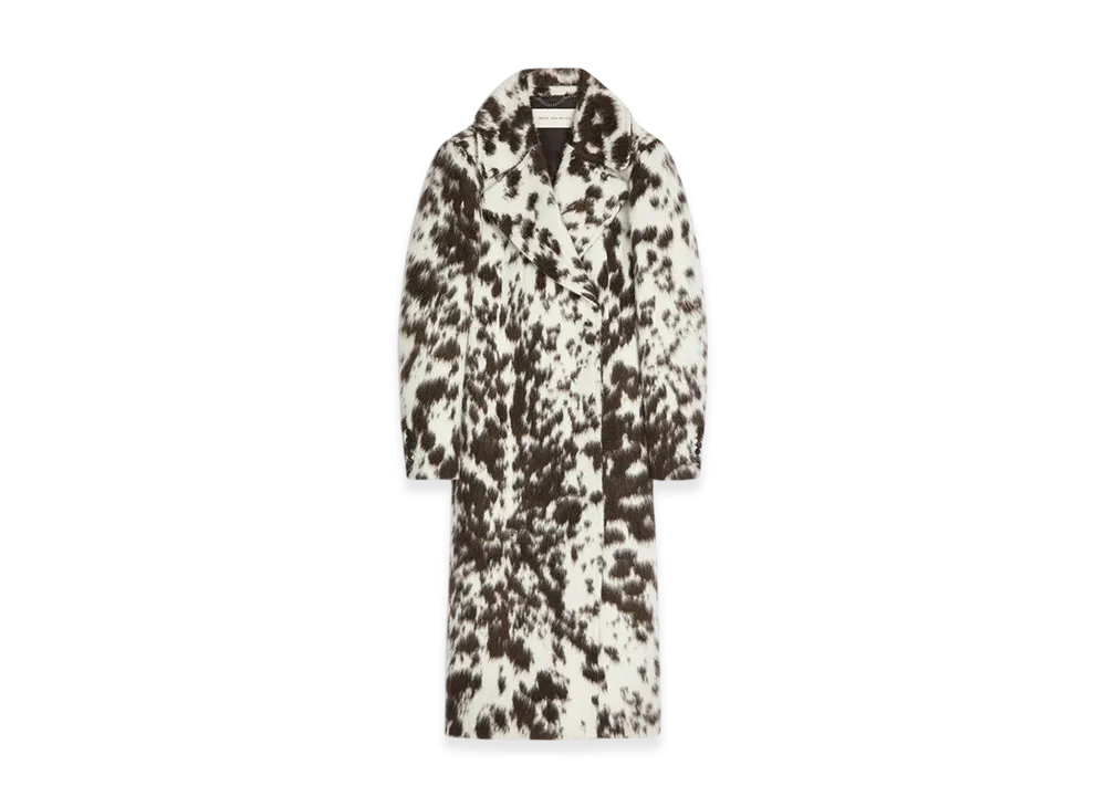 DRIES VAN NOTEN Women's Cowhide Coat "Brown"