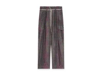 DRIES VAN NOTEN Women's Silk Cargo Pants "Burgundy"