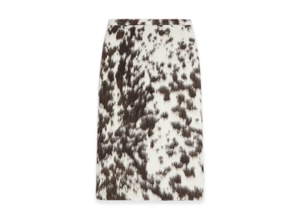 DRIES VAN NOTEN Women's Cowhide Print Skirt "Brown"