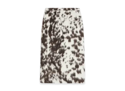 DRIES VAN NOTEN Women's Cowhide Print Skirt "Brown"