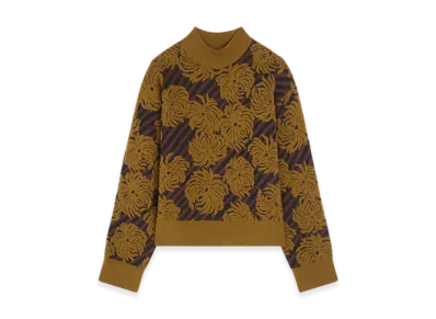 DRIES VAN NOTEN Women's Jacquard Wool Sweater "Khaki"