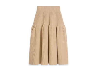 DRIES VAN NOTEN Women's Wool Skirt "Beige"
