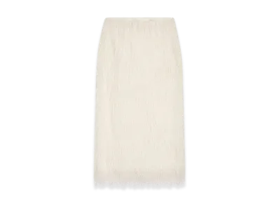 DRIES VAN NOTEN Women's Fringed Skirt "White"