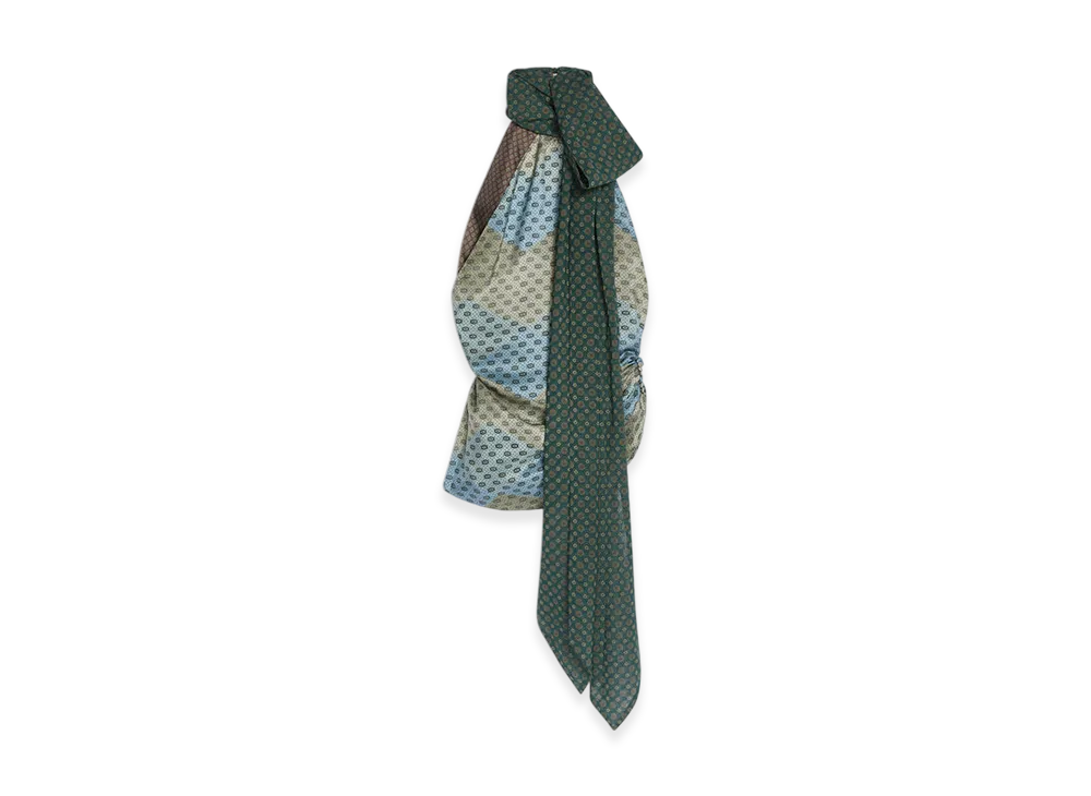 DRIES VAN NOTEN Women's Silk Halterneck Top "Stone"