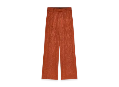 DRIES VAN NOTEN Women's Slouchy Jacquard Pants "Rust"