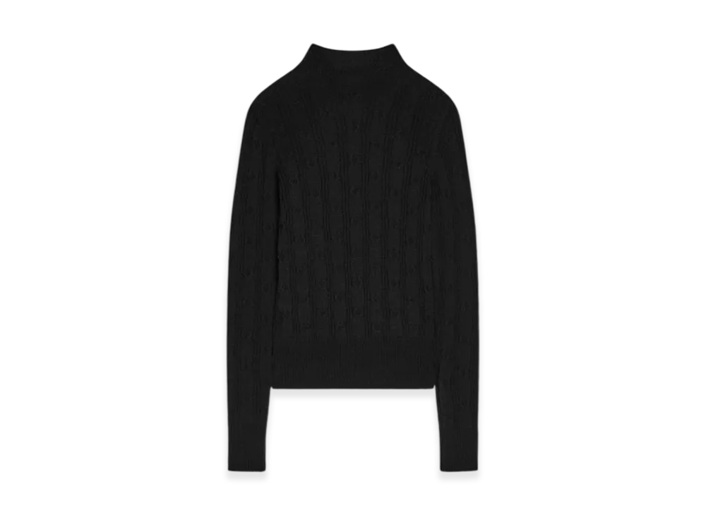 DRIES VAN NOTEN Women's Fitted Wool Sweater "Black"