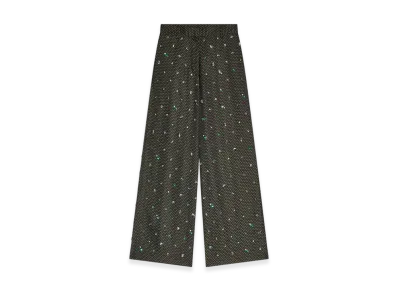 DRIES VAN NOTEN Women's Embellished Wide Leg Pants "Black"