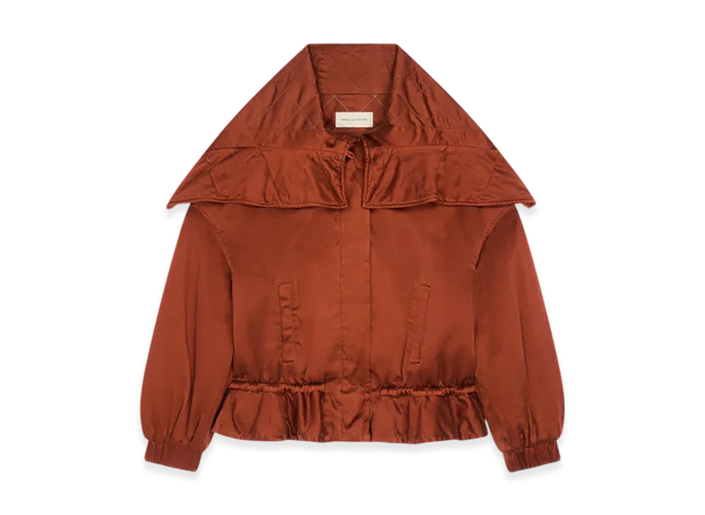 DRIES VAN NOTEN Women's Overdyed Short Parka "Rust"