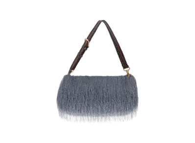 DRIES VAN NOTEN Women's Fringed Shoulder Bag "Dark grey"