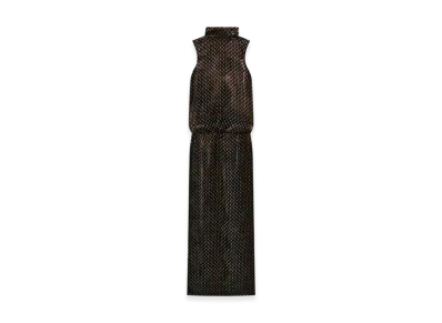 DRIES VAN NOTEN Women's Printed Evening Dress "Khaki"
