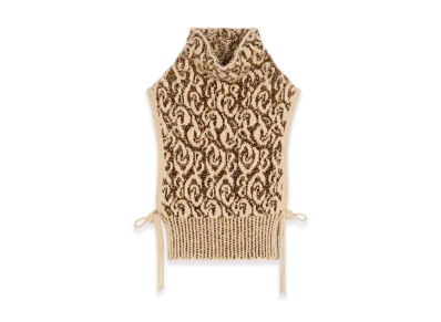 DRIES VAN NOTEN Women's Jacquard Bib Sweater "Beige"